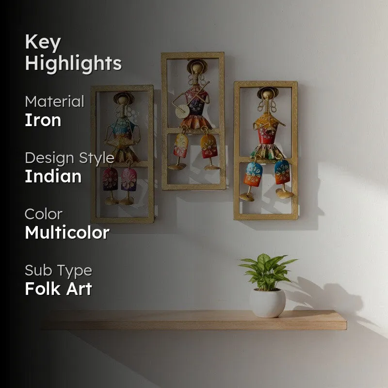 Musician Set Iron Wall Accents - Set Of Three media 2