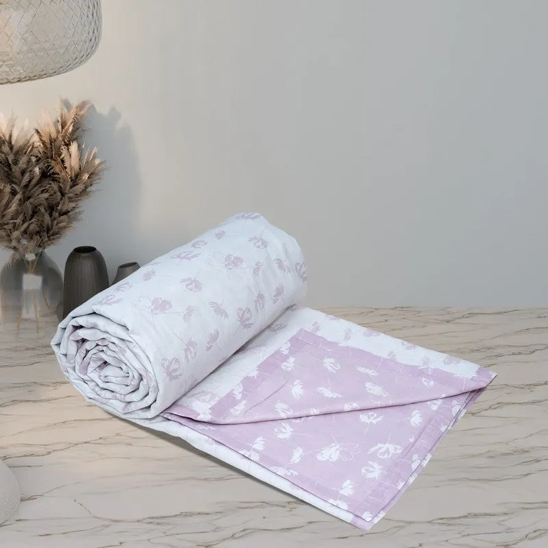 Petal Dots Printed Cotton Dohar (Pink,White) - 120 GSM media 4