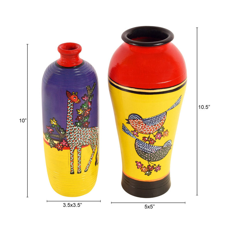 Indradu Terracotta Vase - Two Piece Set media 6
