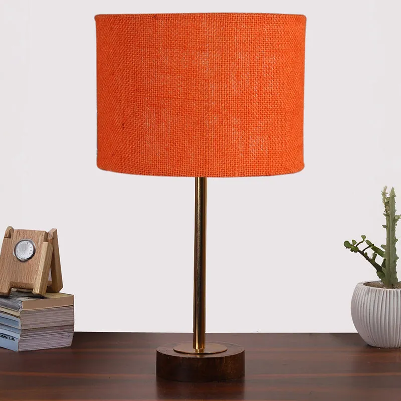 Sienna I Rodin Wooden Table Lamp - Orange,Gold,Brown media 3