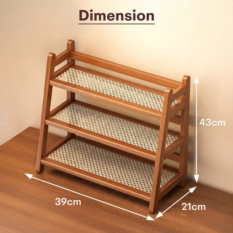 Rioware Nature 3 Tier Wood Racks - Brown media 9