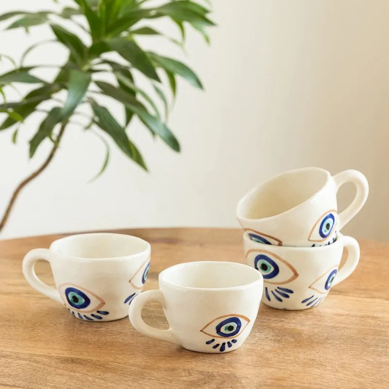 Evil Ceramic Coffee Mug (260 mL Each) - Set Of Four media 1