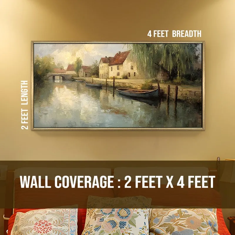 Waterbound Homes Canvas Wall Painting With Frame media 9