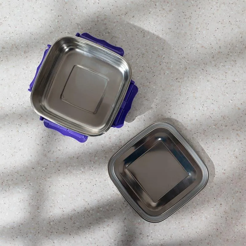 Hotserve Stainless Steel Lunch Box (Violet) - 400 mL media 6