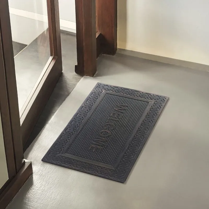 Xilo Abstract Rubber Door Mats - Black media 1