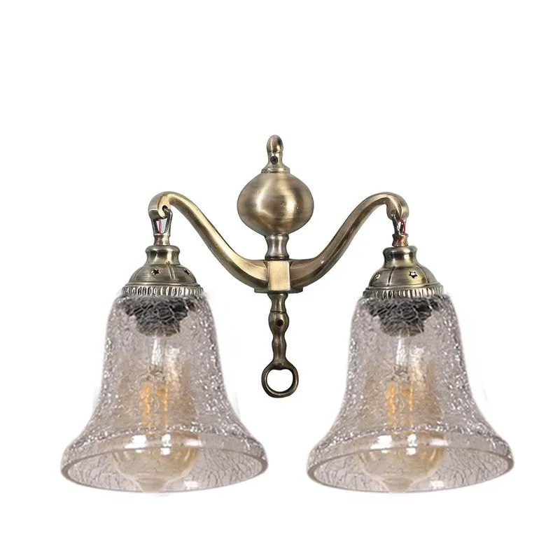 Crystal Flare Antique Dual Shade Glass Wall Lamp media 7