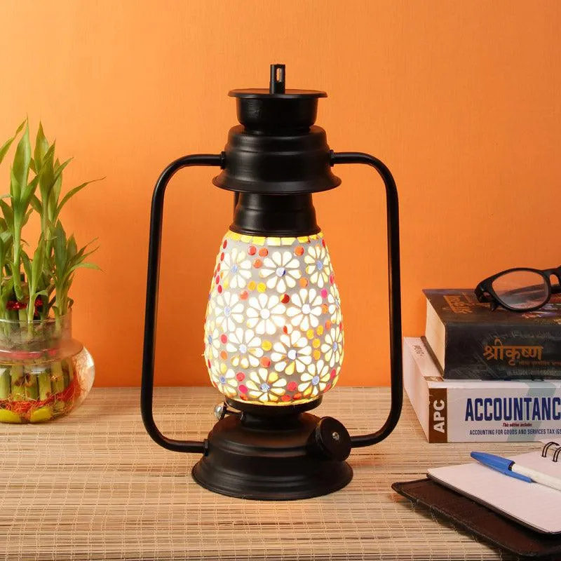 Admya Mosaic Lantern Iron Table Lamp media 1