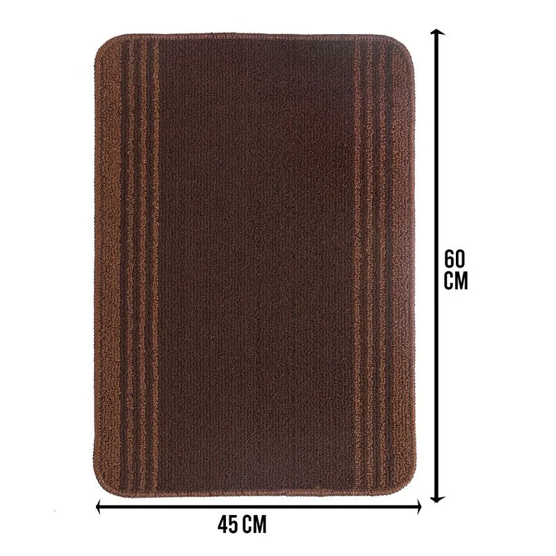 Stripe Haven Kitchen Floor Mats (Coffee) - Set of Two media 6
