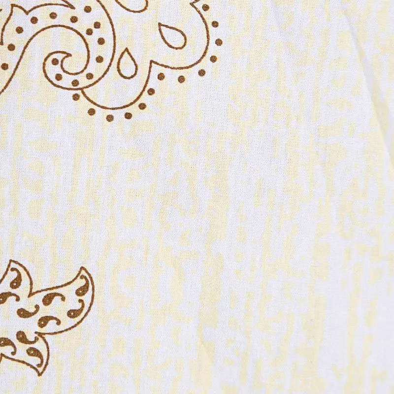 Swayam Wonder Spread Cotton Bedsheet (Beige) - 200 TC media 4