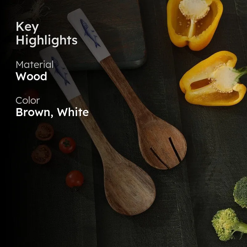 Mixumum Wooden Salad Spoon - Set Of Two media 2