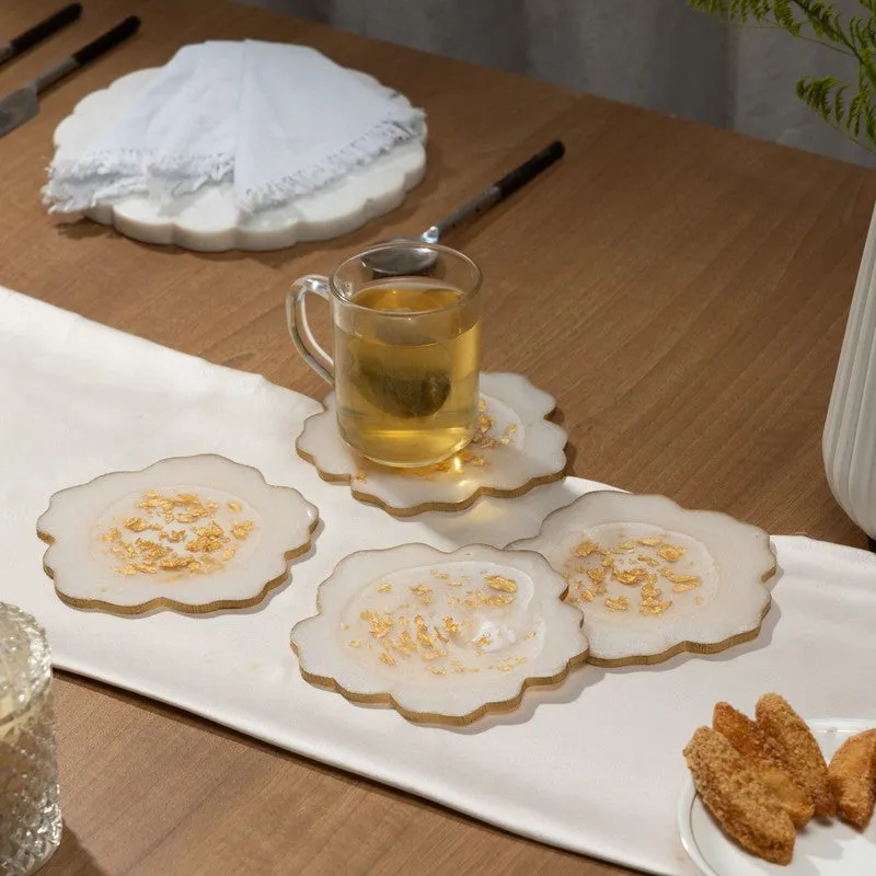 Celeste Crystal Coaster (Wjhite) - Set Of Four media 1