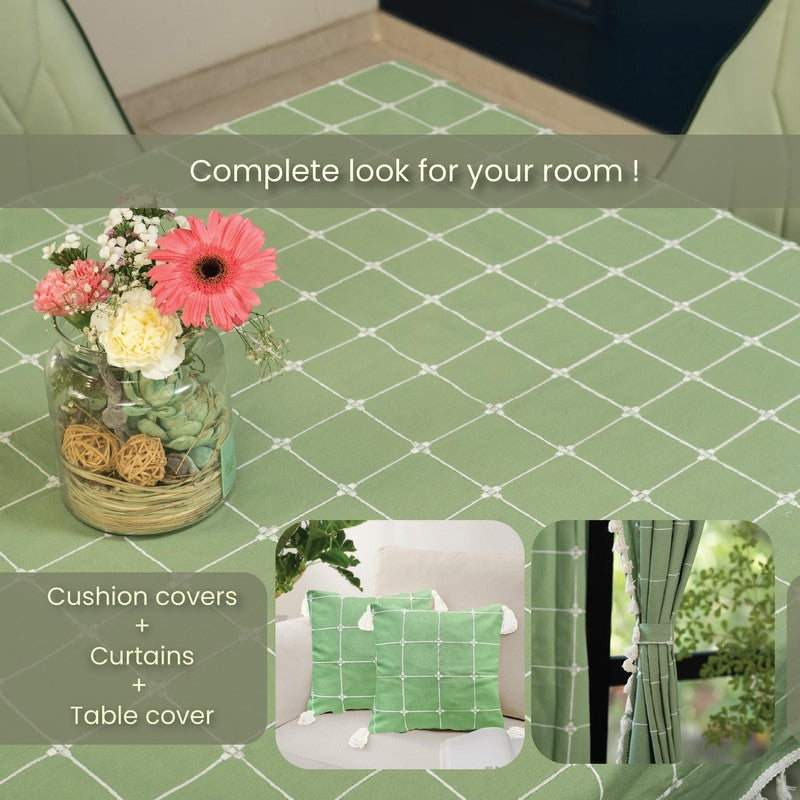 Aura Checks Table Cover - Green media 7