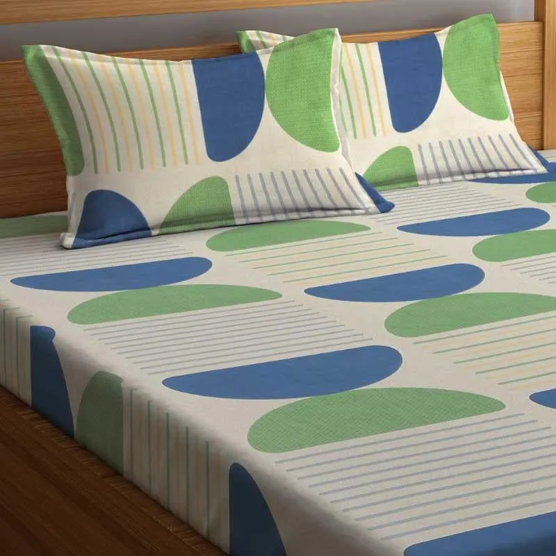 Quirky Patchwork Microfiber Bedsheet - 300 GSM media 1