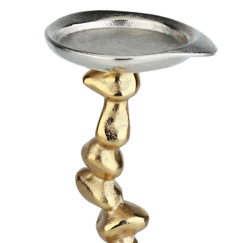 GlowNest Candle Holder (Silver,Gold) - Set of Two media 4