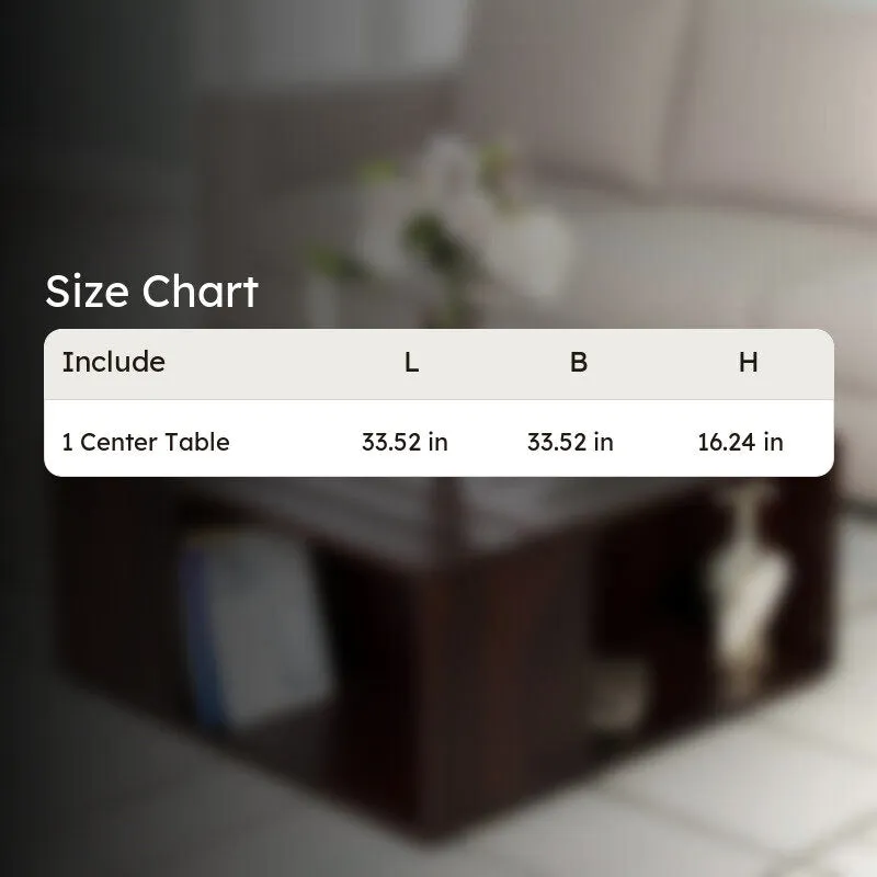 Zervon Sheesham Wooden Center Table - Brown media 8