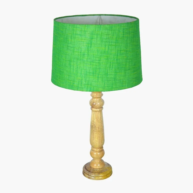 HavenGlow Peaceful Wooden Table Lamp - Green media 4