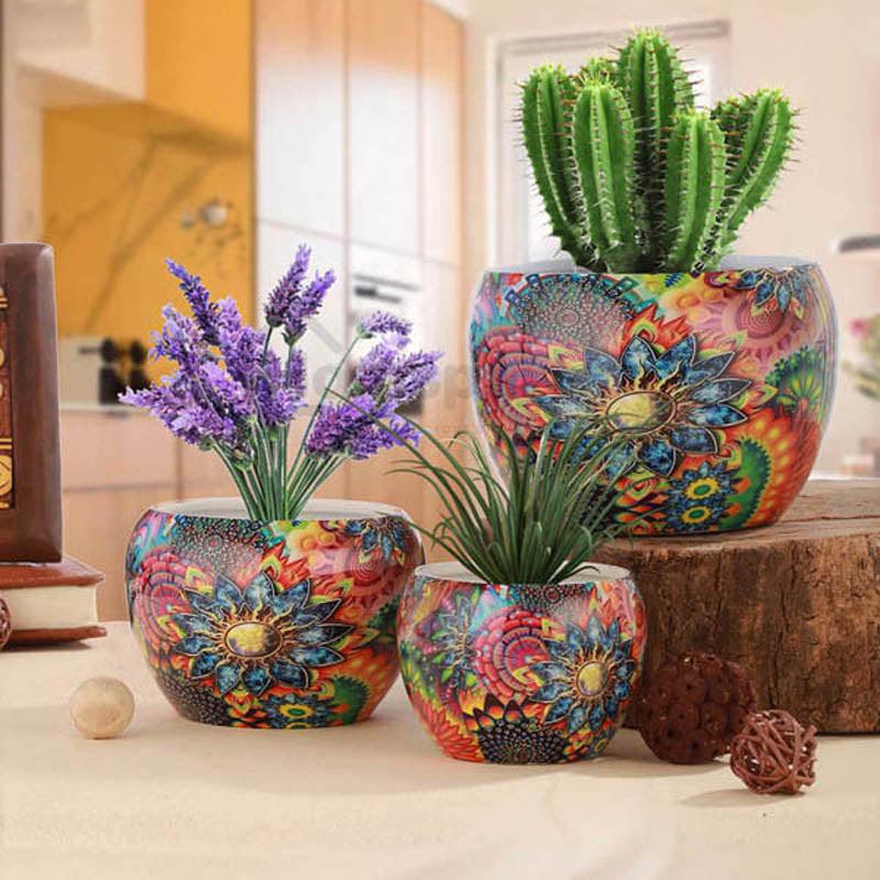 Elitta Ethnic Handcrafted Planter - Set Of Three media 3