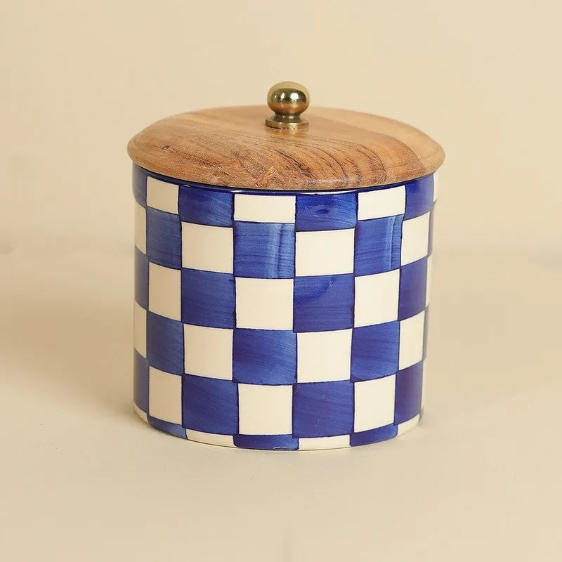 Cairo Check Ceramic Jar (1000 mL Each) - Set Of Two media 3