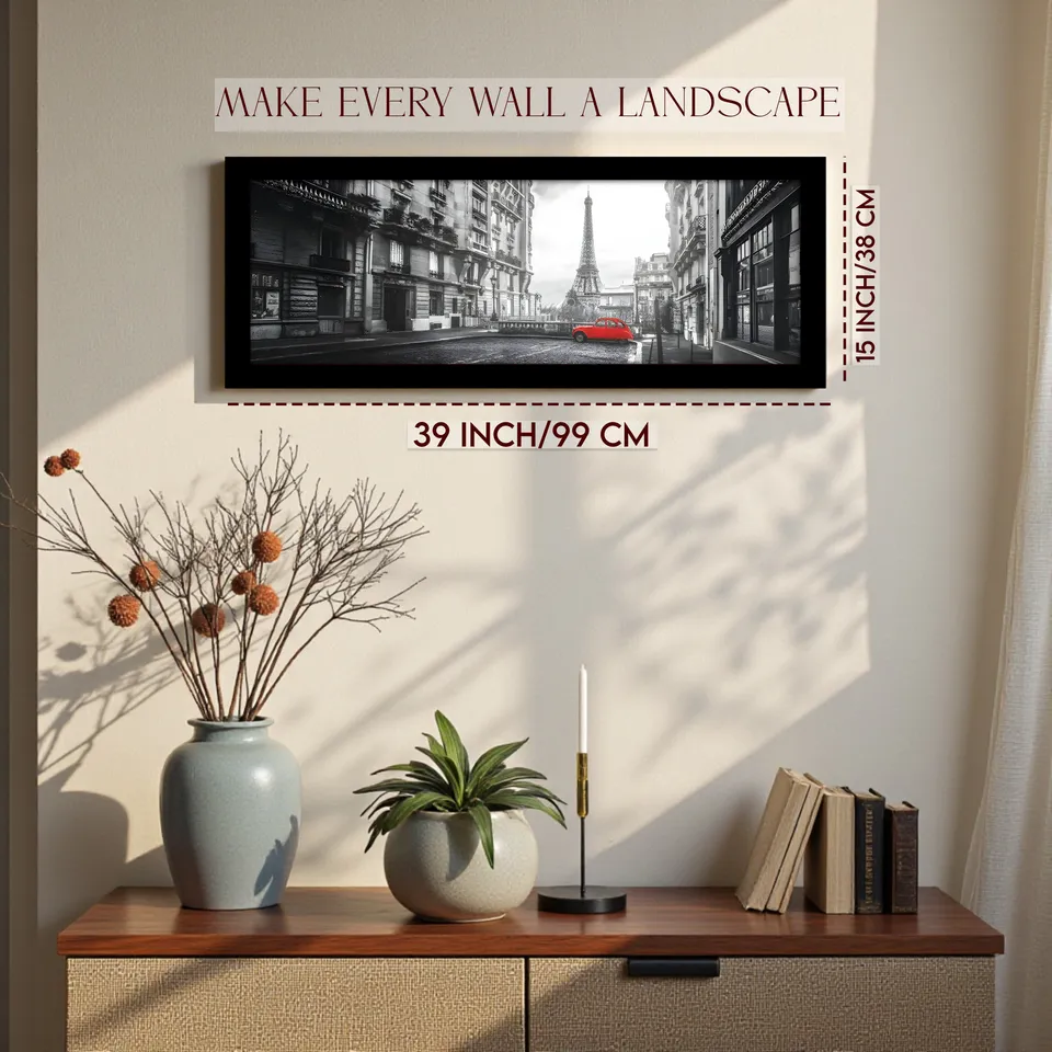 Classic Paris Street Wall Painting With Frame media 2