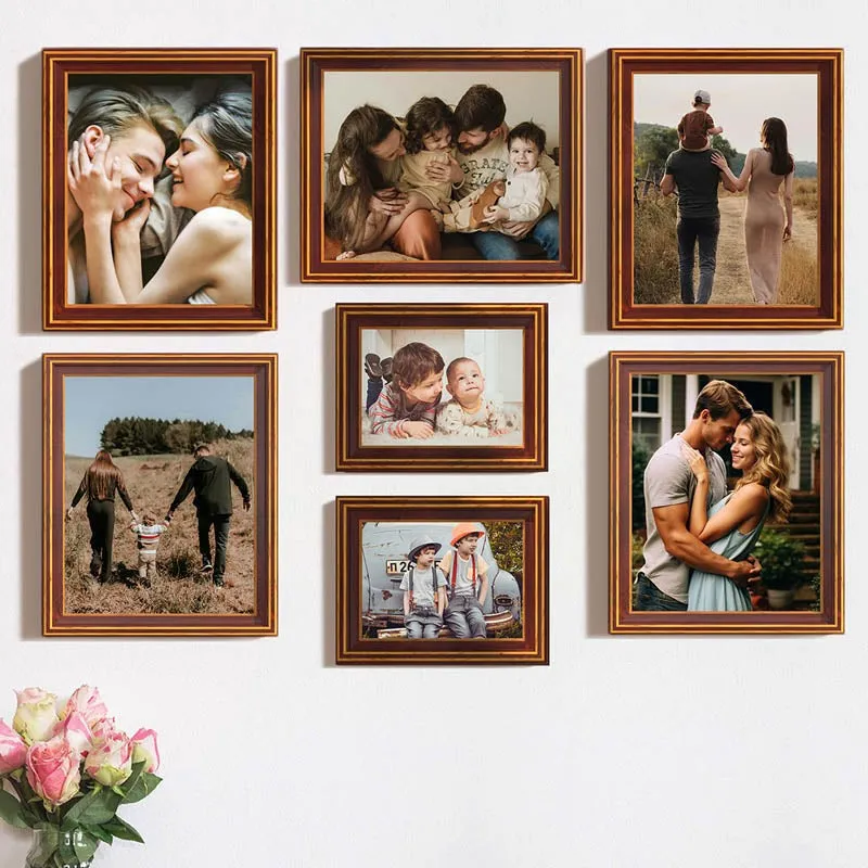 Memories Acrylic Wooden Photo Frames (Brown) - Set Of Seven media 4