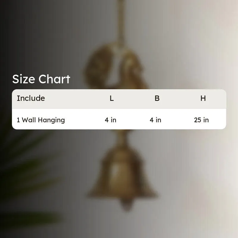 Mayura Kala Hand-Etched Brass Hanging Bell - 6