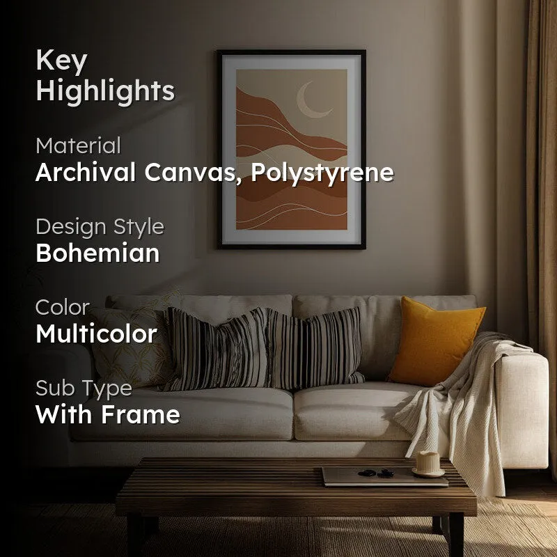 Desert Drift Canvas Wall Painting With Black Frame media 2