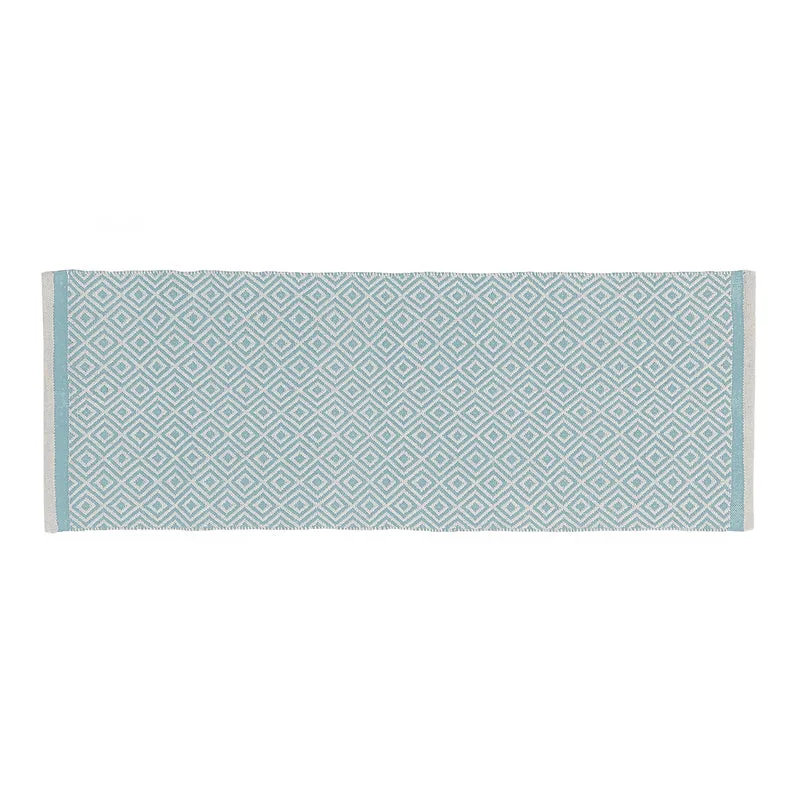 Earthica Cotton Runner Rug - Sky Blue media 1