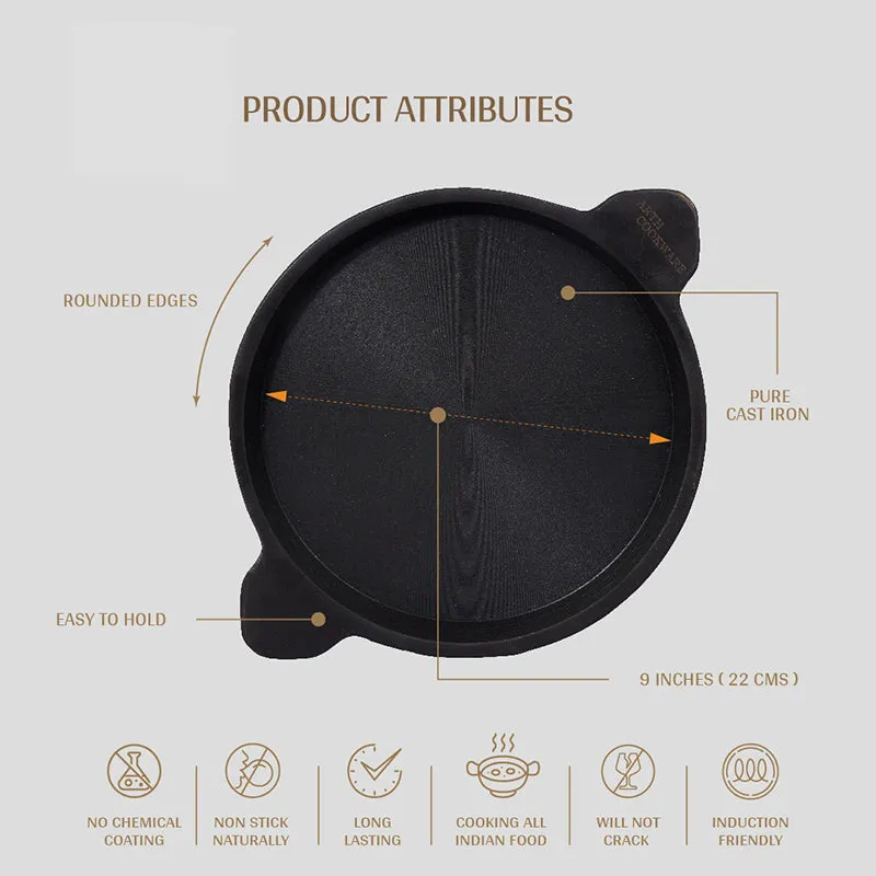 Sear Pro Pre-Seasoned Cast Iron Grill Pan - 9.5 Inch media 4