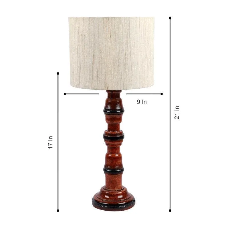 Sorar Winde Fabric Table Lamp - White,Brown media 6
