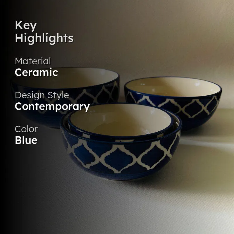 Wilara Flat Bowl (Blue) - Set Of Four media 2