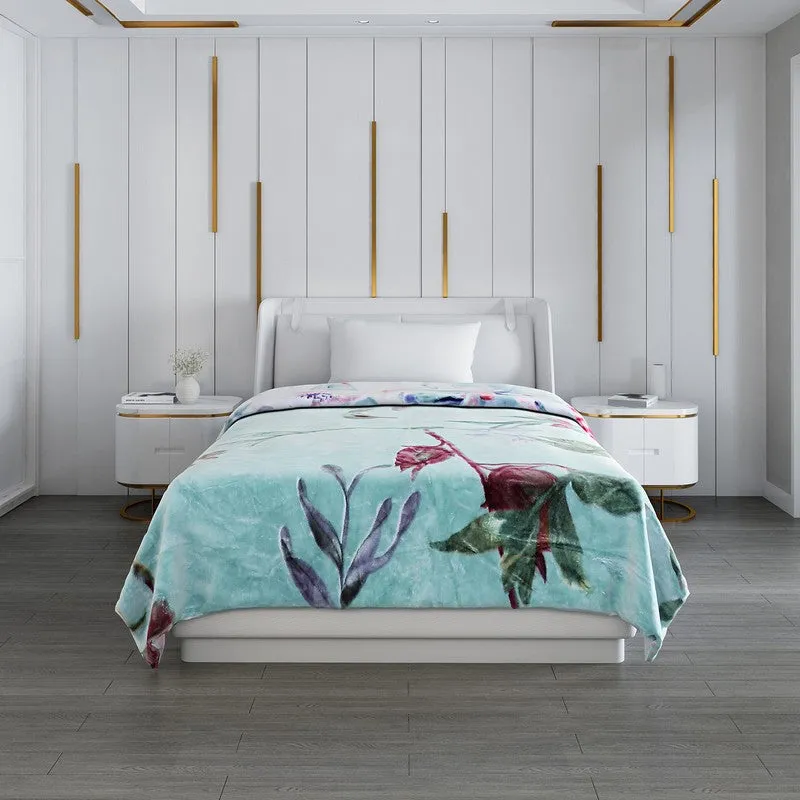 Monte Carlo Floral Serenity Throw Blanket - 852 GSM media 3