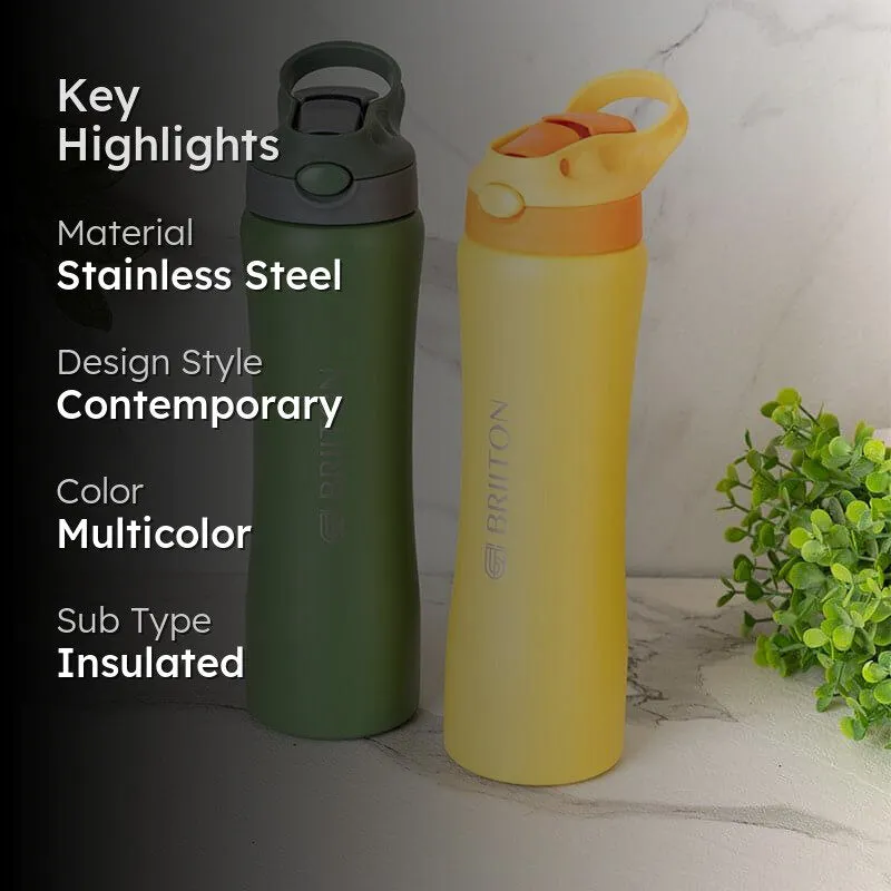 Handy Quench Hot & Cold Thermos Water Bottle (Green & Yellow, 750 mL Each) - Set Of Two media 2