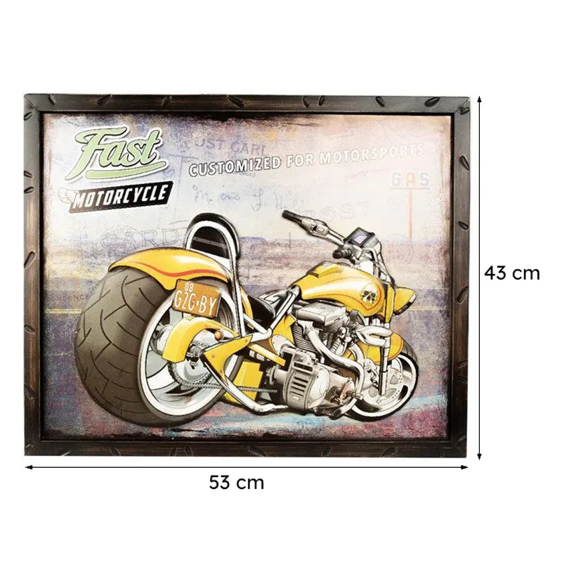 Motorcycle Chopper Retro Metal Wall Accent media 6