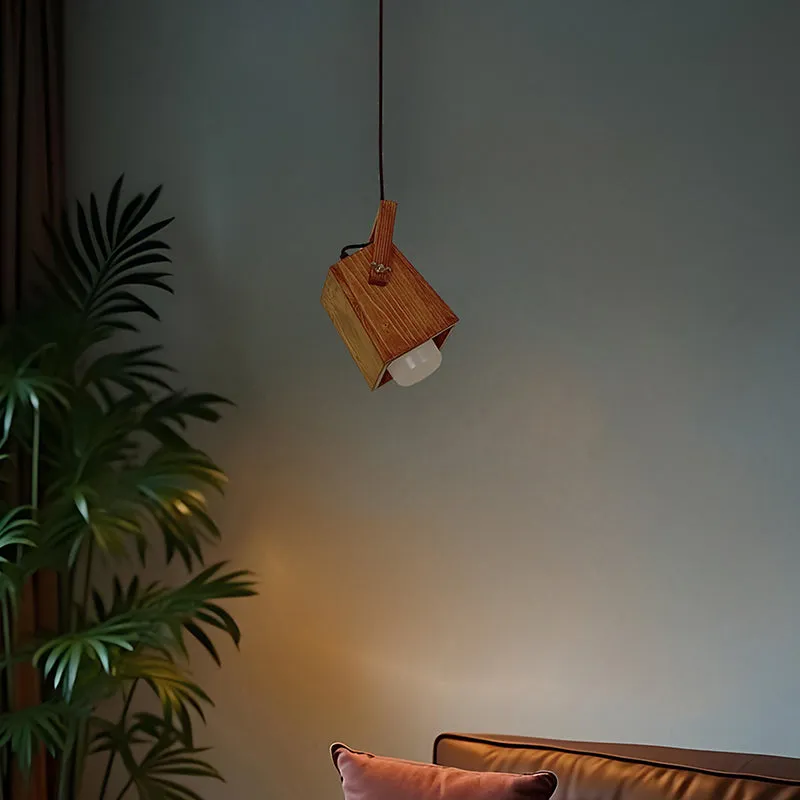 Lueur Carved Wooden Ceiling Lamp - Brown media 3