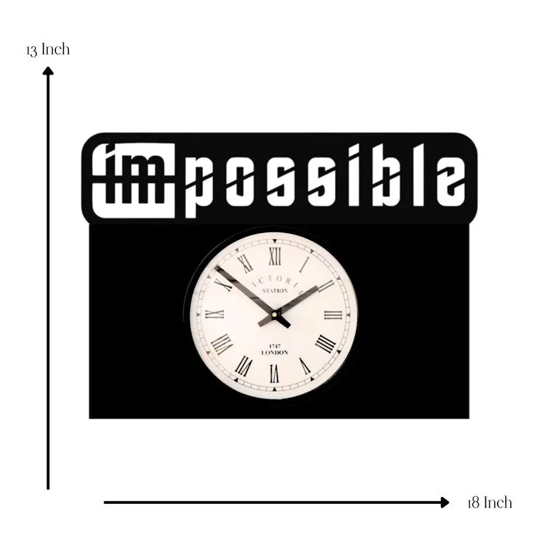 Impossible Steel Analog Wall Clock - Black media 7