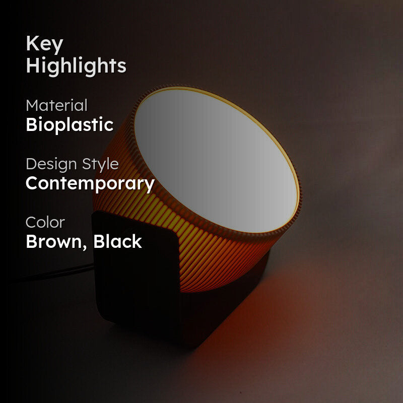 Sustain Luxe 3D Printed LED Table Lamp - Brown media 2
