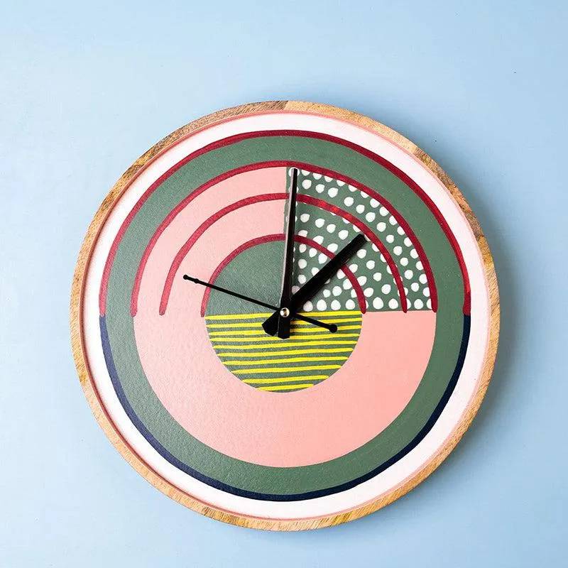 Fable & Minutes Handpainted Wood Wall Clock media 4