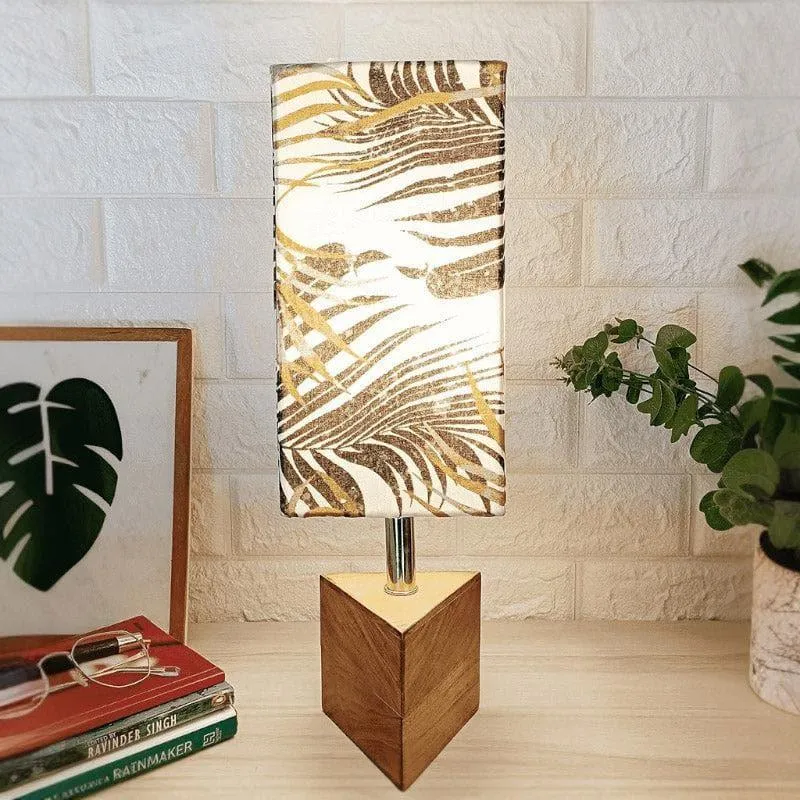 Tropic Glow Triangular Fabric Table Lamp - Multicolor media 1