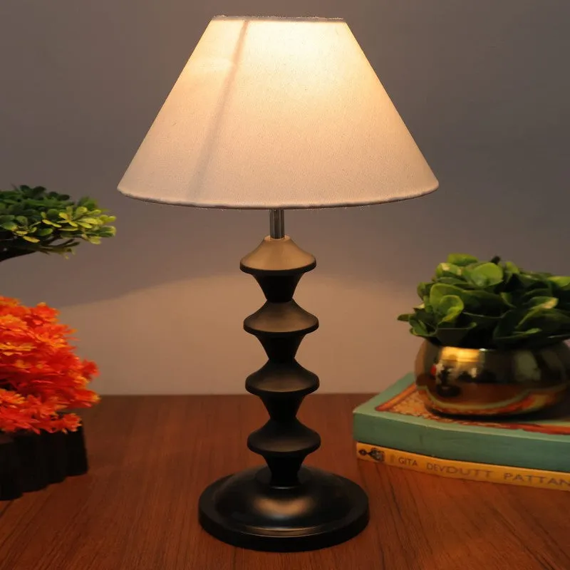 Wobble Bobble Fabric Table Lamp - White,Black media 1