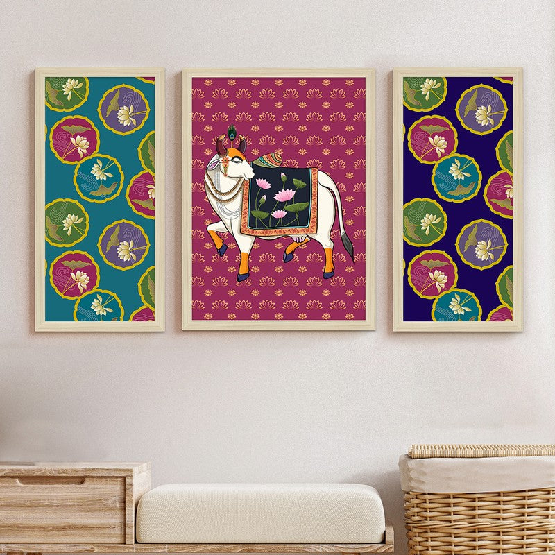 Desi Canvas Wall Art - Set of Three media 4