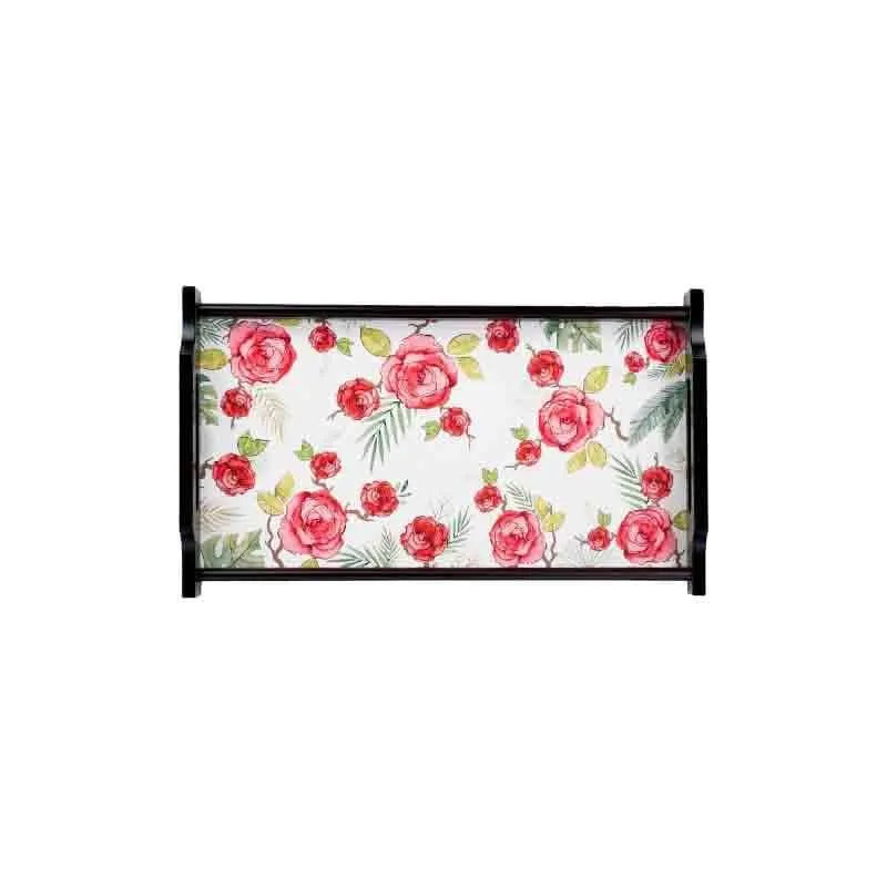 Misty Morning Roses Wooden Tray media 4