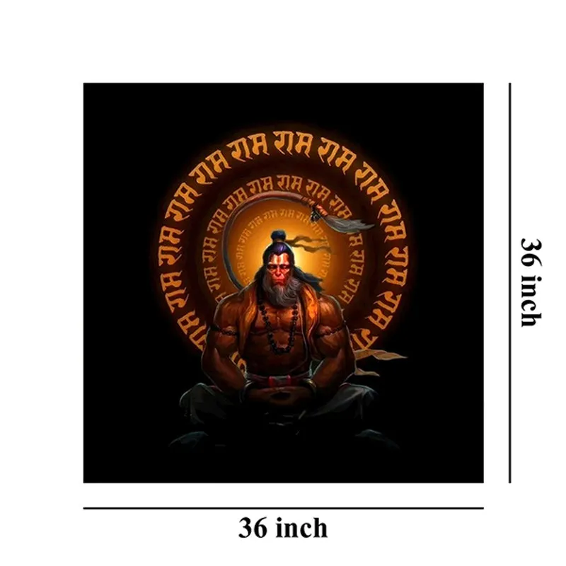 Glowing Aura Hanuman Wall Painting media 8