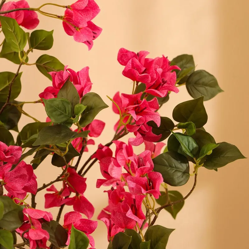 Artificial Bougainvillea Plant With Black Plastic Pot - 3 ft media 7