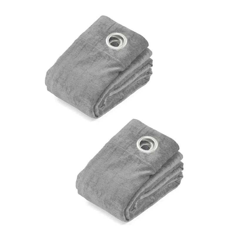 Saral Home Auriel Blackout Curtain (Grey) - Set Of Two media 6