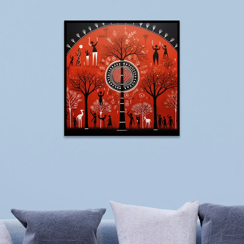 Scarlet Tribe Canvas Wall Art With Frame media 1