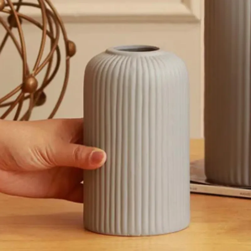 Harmona Ceramic Vase - Grey media 1