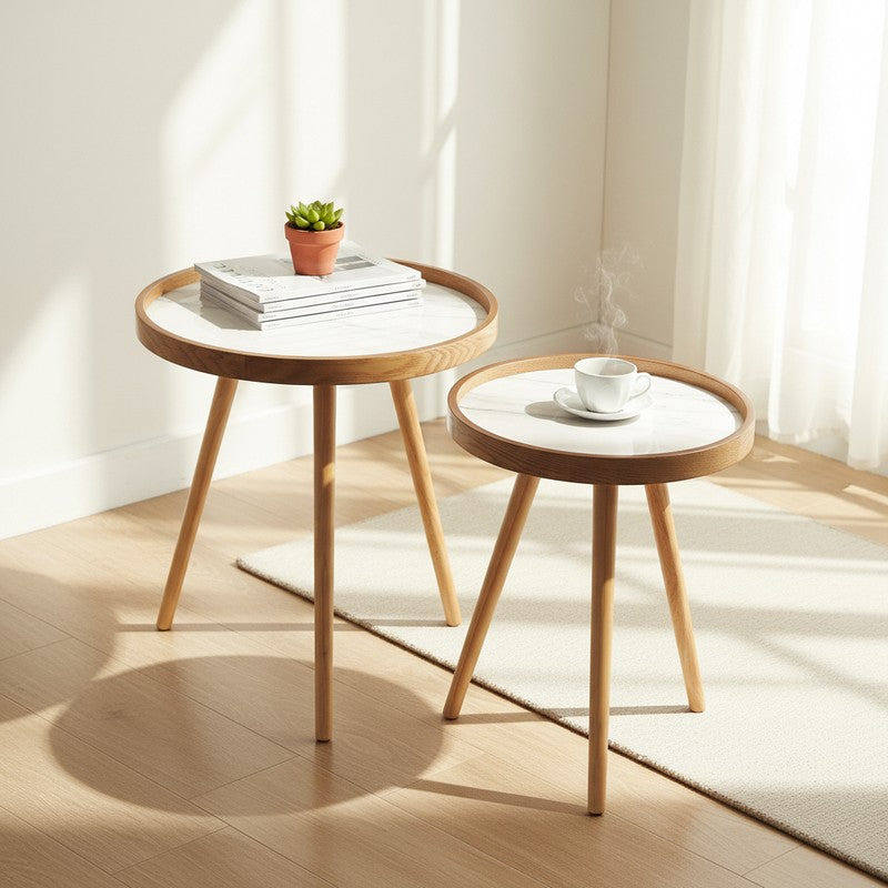 Arden Wood Side & Bedside Tables - Set Of Two