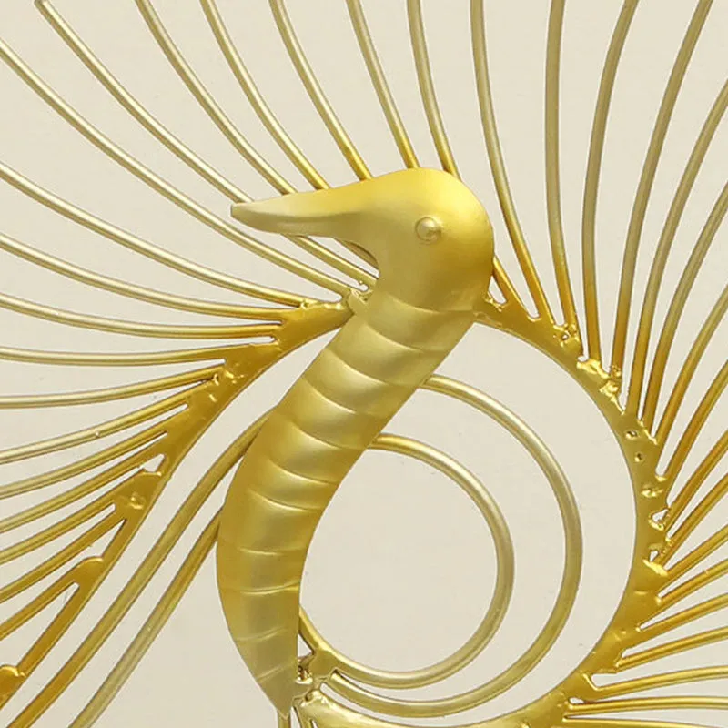 Elegant Plume Metal Showpiece media 4