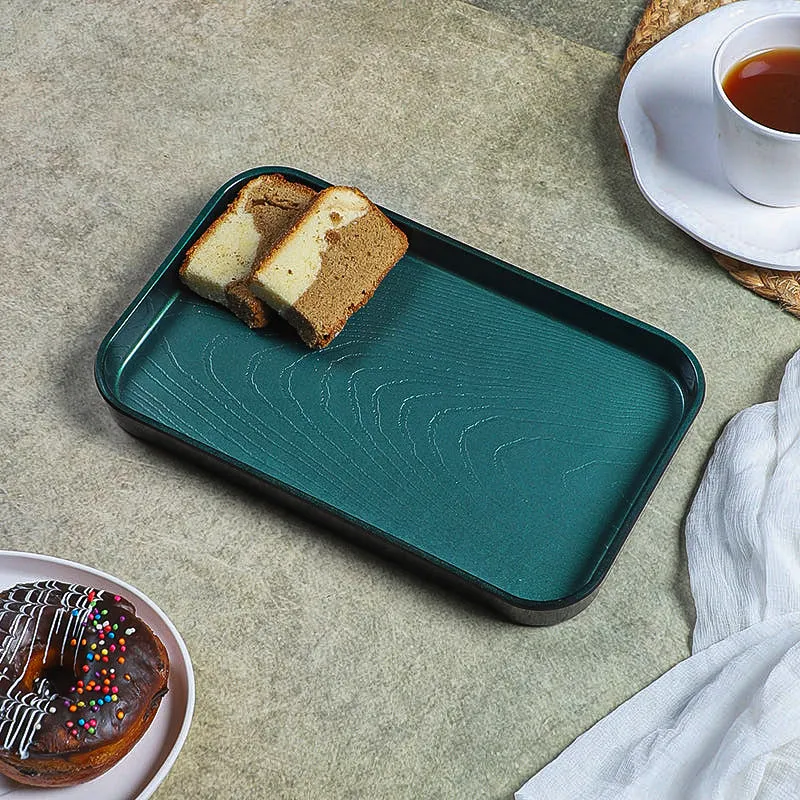 Ishiguro Melamine Serving Tray - Metallic Green media 1