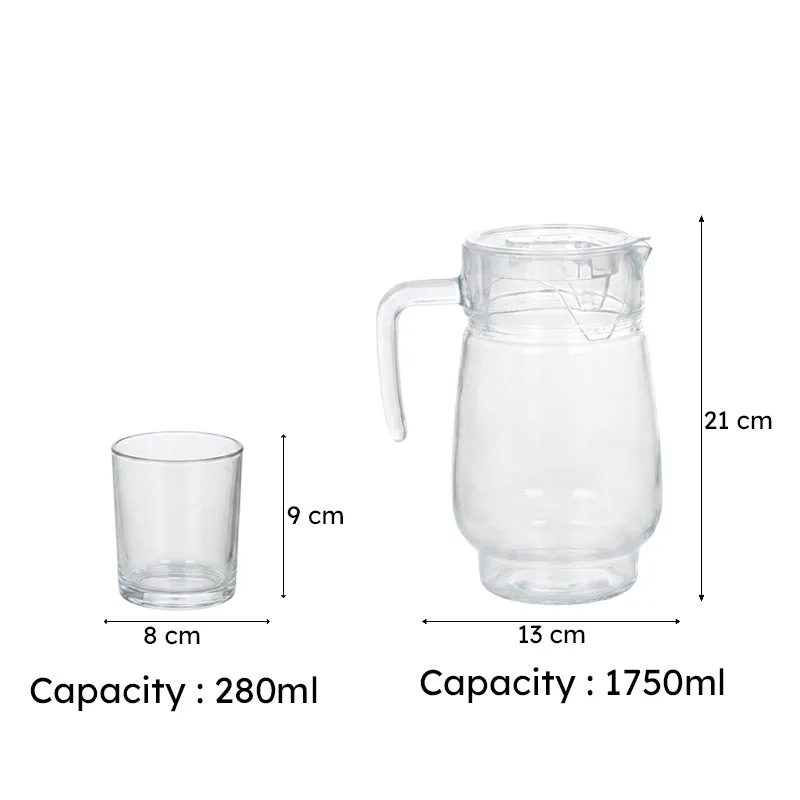 Wira 1750 ML Jug With 280 ML Glass - Seven Piece Set media 7